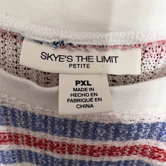 Skye’s The Limit 2 piece blouse Size PXL red, blue and white - Picture 3 of 6